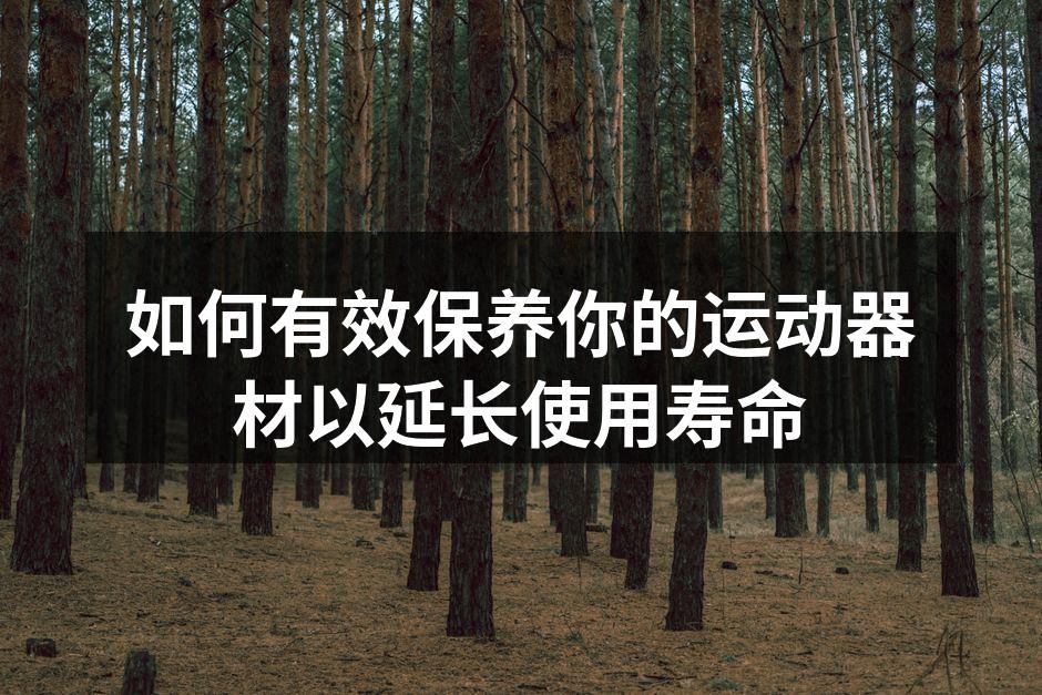 如何有效保养你的运动器材以延长使用寿命